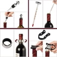 thumbnail image 4 of baomifa-9-Pieces Corkscrew Wine Opener Set, Stainless Steel Cork Screw Rabbit Wine Bottle Opener Kit Including Foil Cutter, Pourer, Vacuum Wine Stopper Corkscrews etc, Ideal Wine Sets Gifts for Wome, 4 of 4