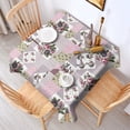 thumbnail image 2 of Pioneer Flower Floral Print Pattern Square Tablecloth,Waterproof Square Table Cover,Wipeable Spillproof Washable Table Cover for Home Kitchen Party Decor 42"X42"(107x107cm), 2 of 6