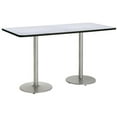 thumbnail image 3 of KFI Studios Mode 3.5' x 7' Bistro Table, Grey Nebula, Silver, 3 of 3