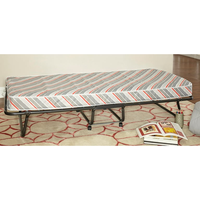 Linon Torino Adult Single Rollaway Foldable Bed with 5