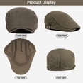 thumbnail image 3 of Men's Newsboy Cap Ivy Cotton Flat Hat Adjustable Cabbie Driving Hats Gatsby Irish Hunting Beret Caps 1Pack, 3 of 7