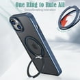 thumbnail image 6 of For iPhone 14 Case Magnetic, Compatible with Magsafe Matte Back Cover Rotating Kickstand Bumper Rugged Phone Case Cover for Apple iPhone 14, Blue, 6 of 6