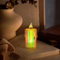 thumbnail image 2 of LED Flameless Candle, 1.5 x 3.11-Inch Battery-Operated Flickering Plastic Tea Light for Wedding and Home, Style F, 2 of 9