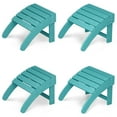 thumbnail image 4 of Weather-Resistant HDPE Adirondack Ottoman Footrest,Durable Resin Easy-Clean Sturdy Footrest for Porch Poolside Lawn Backyard, 4 of 7