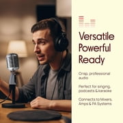 Pyle Pro ® ميكروفون صوتي ديناميكي كلاسيكي على الطراز القديم (فضي)