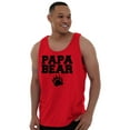 thumbnail image 3 of Papa Bear Dad Father's Day Pawprint Tank Top Sleeveless Tee Men Brisco Brands M, 3 of 6