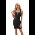 thumbnail image 3 of Vestidos de Verano con Escote Redondo Negros M, 3 of 10