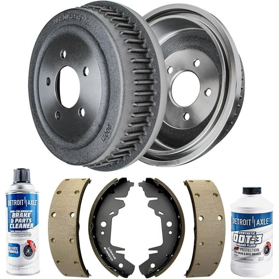 Detroit Axle - Rear Brake Kit for 1996-2000 Chrysler Town & Country Dodge Grand Caravan Plymouth Grand Voyager Semi-Metallic Brake Shoes Brake Drums Replacement