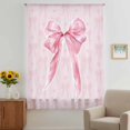 thumbnail image 3 of Pink Bow Sheer Curtains 72 Inches Long, Cute Watercolor Girls Cartoon Luxury Light Filering Curtains, Breathable Simi Curtain Privacy Drapes for Living Room Bedroom Lightweight Window Treatment, 3 of 9