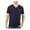 Navy Blue, variant on Men's Lacoste Navy Blue Short Sleeve Pima Cotton V-Neck Jersey T-Shirt - 2/XS