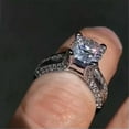 thumbnail image 3 of 3ct Round Cut 9*9mm AAA Cz Handmade Band Women's 925 Silver Wedding Ring Sz 6-10, 3 of 5