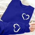thumbnail image 4 of Fznquz Valentine Day Womens Plus Size Sweatshirts Cute Crewneck Outfit Trendy Love Heart Print Oversized Lightweight Tops Women XL, 4 of 7