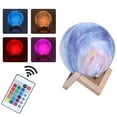thumbnail image 2 of Lumière LED Colorée en Forme de Lune Innovante, Chargement USB, Télécommande, Décoration de Table, 2 of 10