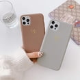 thumbnail image 2 of Compatible with iPhone 13 Pro Max Case 6.7 Inch [Not Fit 13/13 Pro] for Soft Rubber Liquid Silicone Gold Heart Pattern Slim Protective Case for Women Girls for iPhone 13 Pro Max-(Brown), 2 of 8