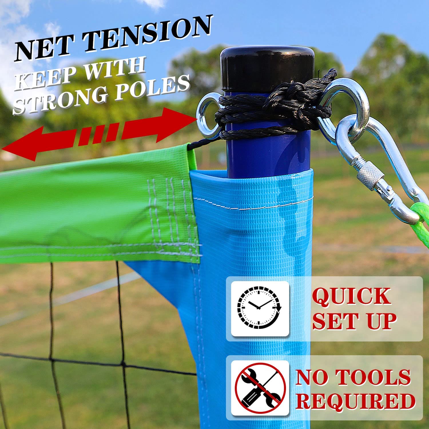 Zdgao Volleyball Set with Adjustable Height Poles for Backyard, Beach, Lawn