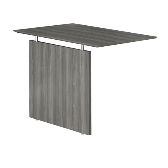 Mayline Medina Series 48.5" Non-Hand Straight Bridge in Gray Steel