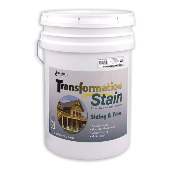 Sashco Transformation Siding and Trim Stain, 5 Gallon Pail, Brown Tone Medium (Pack of 1)