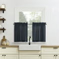 thumbnail image 6 of Mainstays 3-Piece Textured Semi Sheer Rod Pocket Kitchen Window Tier Pair and Valance, 2 Café Curtains and 1 Curtain Valance, Aqua, 56"W x 36"L, 6 of 9