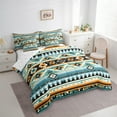 thumbnail image 4 of Manfei Tribal Boho Aztec Twin Bedding Sets 7-Piece for Adult, Hippie Abstract Bedding Comforter Set, Soutnwestern Theme Reversible Sheet Sets, Breathable Home Decor, 4 of 8