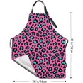 thumbnail image 3 of Women Cow Print Adju table eck Kitchen Bib Chef Apron with Pocket for Cooking Baking Gardening, 3 of 8