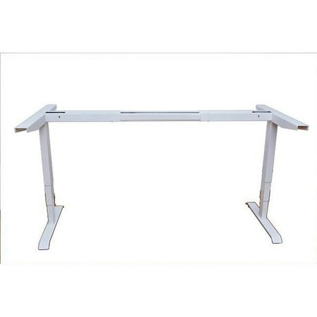 UPC: 0738759754324 | Canary Products Electric Height Adjustable Desk Dual Motor with 4 Pre Set Features & LED Height Screen  White