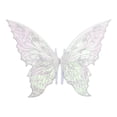 thumbnail image 3 of Fairy Wings for Women, 22x29'' Butterfly Cosplay Wings,Iridescent Costume Wings for Party Photography Adult Dress Up Halloween Cosplay - Silver, 3 of 7
