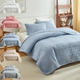 thumbnail image 1 of Xihbxyly Juego de Funda de Cama Acolchada de Doble Cara, Tela Suave Lavada, Poliéster Transpirable, Ropa de Cama Acogedora para Dormitorio o Habitación de Invitados, Color Liso, Juego de 3 Piezas, 17, 1 of 6