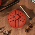 thumbnail image 5 of 3 Inches 6 Notes Rain Drum for Outside Steel Tongue Drum for Yoga (Red), 5 of 7