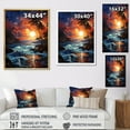 thumbnail image 4 of Designart "Sunset Colorful Orange Palm Trees Retreat III" Floral Wall Decor, 4 of 5