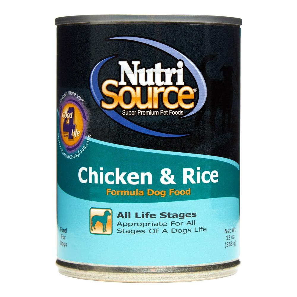 NutriSource Chicken & Rice Formula Wet Dog Food, 13 oz