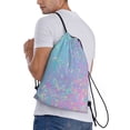 thumbnail image 4 of Yiaed Fantasy Gradient Print Drawstring Bags Drawstring Backpack Bulk String Back Pack Gym Sport Bag-Small, 4 of 5