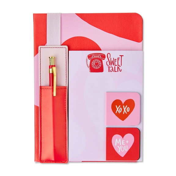 Heart Journal Gift Set, Red, 6 Pieces, Valentine's Day by Way To Celebrate