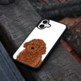 thumbnail image 4 of WIRESTER Shockproof Soft Rubber Cover Case for Apple iPhone 16 6.1" 2024, Brown Toy Poodle Dog, 4 of 5