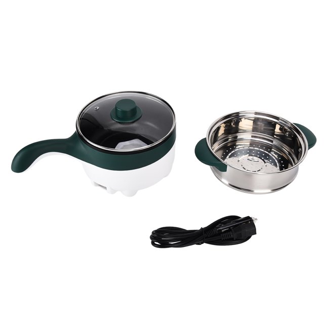 2L 12V Multifunctional Electric Hot Pot Stainless Steel Anti Dry Food Steamer for Car Home Kitchen