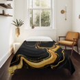 thumbnail image 4 of Marble Black Tapestry for Bedroom Wall Hanging Tapestry, Vintage Gold Art Abstract Farmhouse Ceiling Backdrop Tapestries Poster Blanket Wall Decor for Teens Room Living Room Dorm 51" x 59", 4 of 8