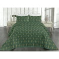 thumbnail image 2 of Ambesonne Art Deco Quilted Bedspread Set 3 Pcs, Nostalgic Classic Motif, Twin, Dark Mustard and Dark Teal, 2 of 4