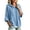 Light Blue, variant on Women Drawstring Hooded 3/4 Sleeve Knit Sweater Oversized Loose Ribbed Hem Casual Pullover Top Pink M Fashion