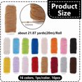 thumbnail image 2 of 16 Rolls 16 Colors Polyester Elastic Thread 0.6 mm Elastic Cord for DIY Making Jewelry 21.87 Yards/Roll Multicolor Stretch String Round Elastic Craft Cord Elastic Thread for DIY Sewing Machines, 2 of 5