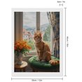 thumbnail image 2 of Diamond Art Kit for Adults, Calm Cat Window View Decor Diamond Painting for Adults Beginners, 5D DIY Diamond Art Painting Kits, Colorful Diamond Painting Craft for Home Decor 12x16, 2 of 7