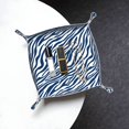 thumbnail image 5 of Valet Tray, blue white Zebra print Faux Leather Desk Tray Vanity Tray Night Stand Organizer Catch All Tray Key Bowl for Entryway Table, Elegant Valet Tray Storage for Men Women, 5 of 7
