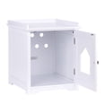thumbnail image 5 of PAWLAND Cat Litter Box Enclosure, Cat House Side Table,Night Stand Pet House, Indoor Cat House, White, 5 of 9