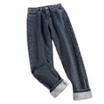 thumbnail image 4 of Pantalones harem de invierno de cintura alta y tejido grueso para mujer: poliéster, cálidos y holgados, ideales para llevar como prenda exterior en climas fríos., 4 of 4