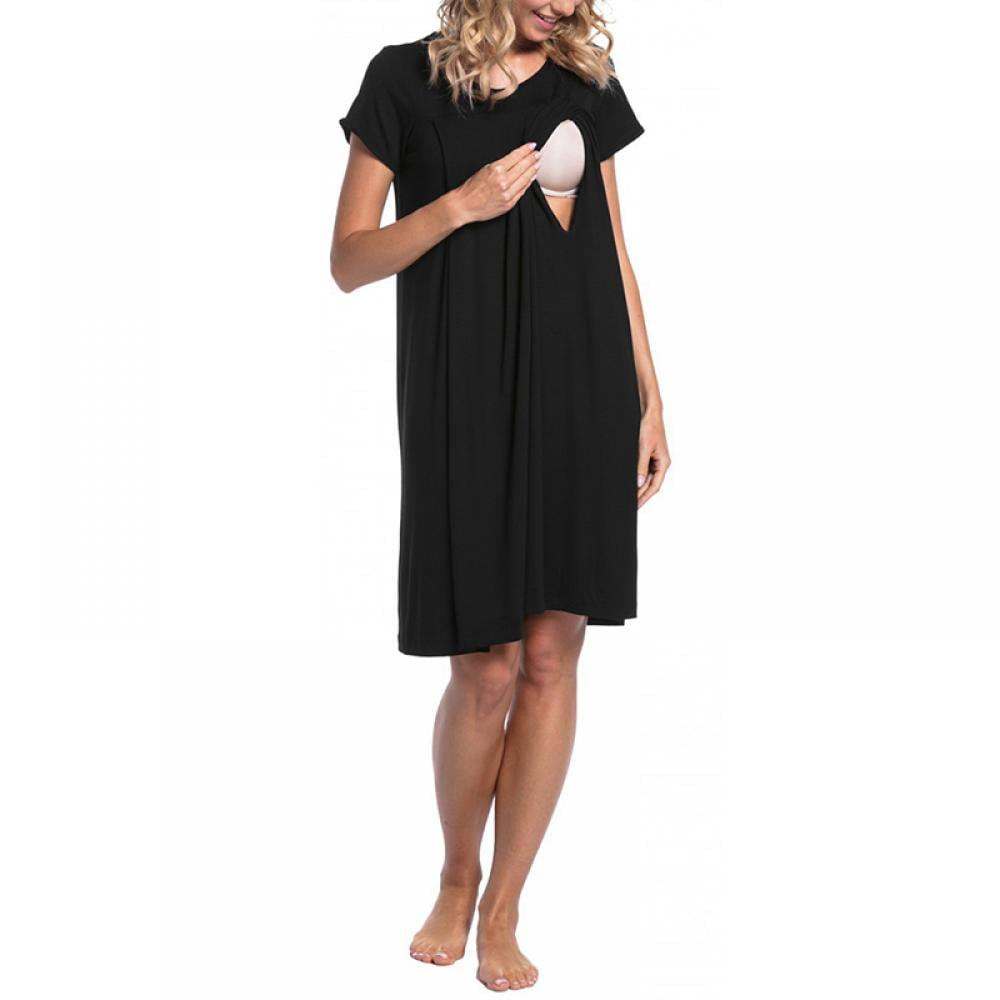 Générique Chemise De Nuit Maternité Femme Coton Robe