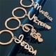 thumbnail image 2 of Llavero con nombre personalizado, llaveros colgantes de acero inoxidable personalizados para hombres y mujeres, llavero con placa de identificación personalizada, regalos de joyería Tan Jianjun unisex, 2 of 2