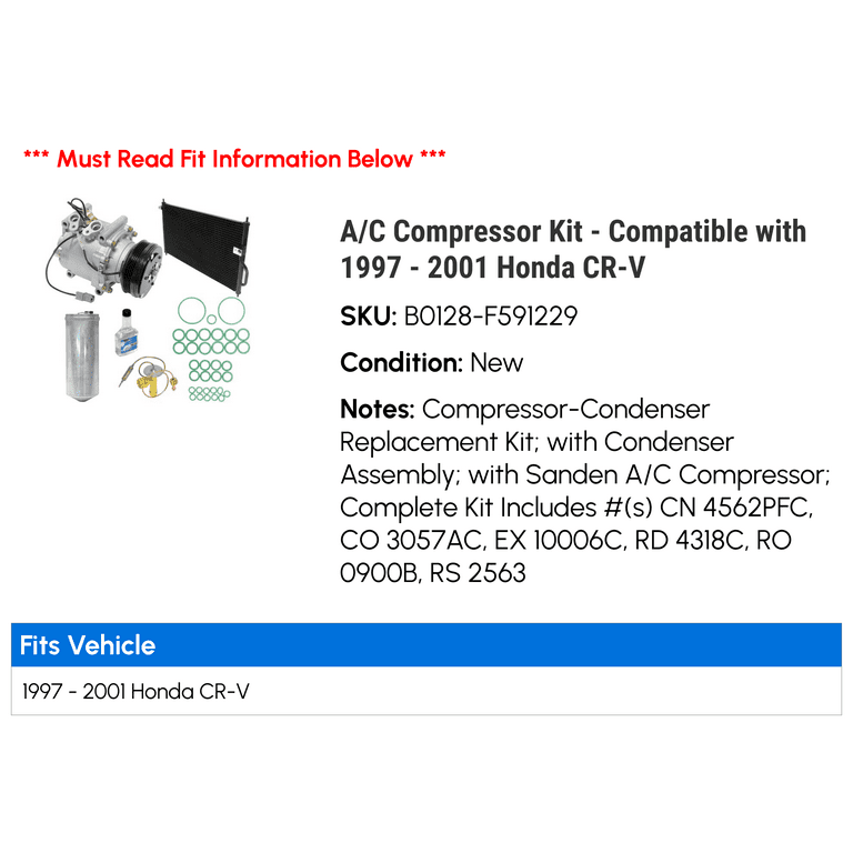 2001 honda 2024 crv ac compressor