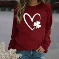 thumbnail image 1 of Haut à Col Rond Imprimé pour Femmes, Chandail à Manches Longues Confortable, Blouse, Chandail, 1 of 1