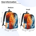 thumbnail image 2 of Yiaed Red And Blue Waves Print Print Laptop Backpack Travel Canvas Backpack Vintage Aesthetic Backpack for School Knapsack Backpack Backpack for School-Medium, 2 of 5