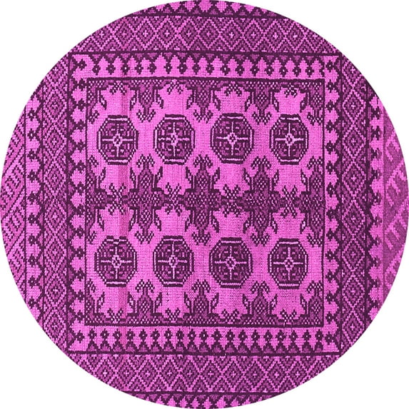 Ahgly Company Indoor Round Southwestern Pink Country Area Rugs, 5' Round