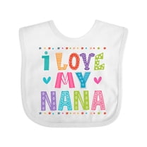 Inktastic I Love My Nana Grandkids Girls Baby Bib