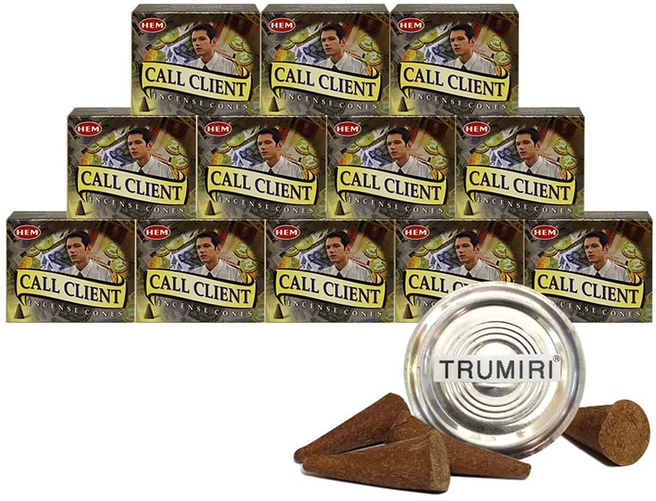 TRUMIRI Incense Cone Holder Bundle with Hem Call Clients Incense Cones